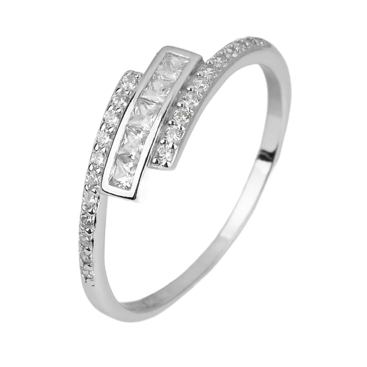 Stříbrný prsten ELEGANTNÍ zirkon Velikost prstenu: 52 Ag 925/1000