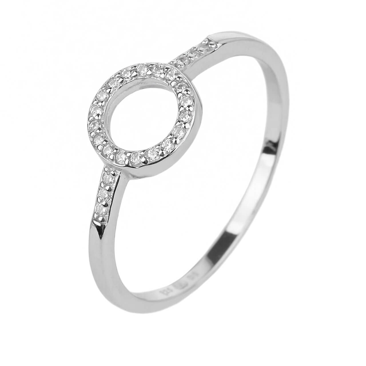 Stříbrný prsten KROUŽEK zirkon Velikost prstenu: 62 Ag 925/1000