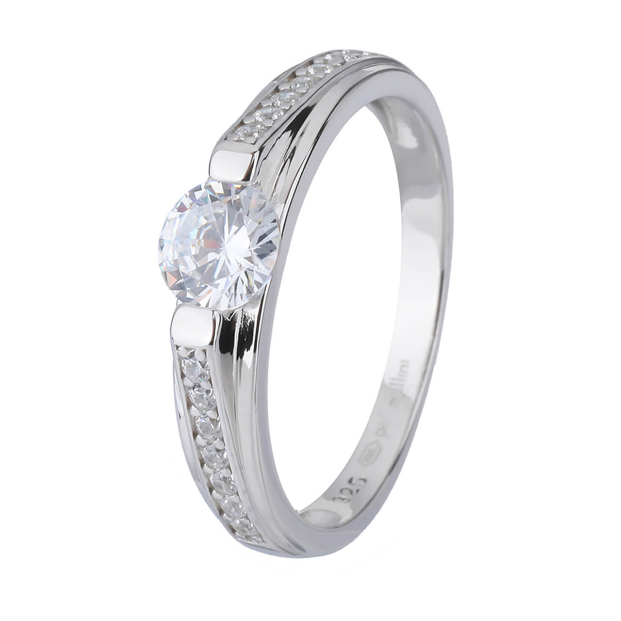 Stříbrný prsten SOLITÉR výrazný Velikost prstenu: 61 Ag 925/1000