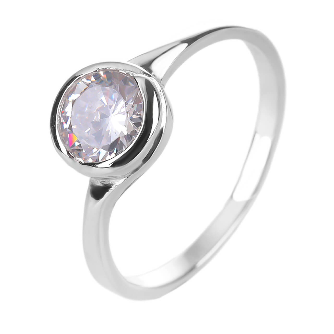 Stříbrný prsten NĚŽNÝ SOLITÉR Velikost prstenu: 46 Ag 925/1000