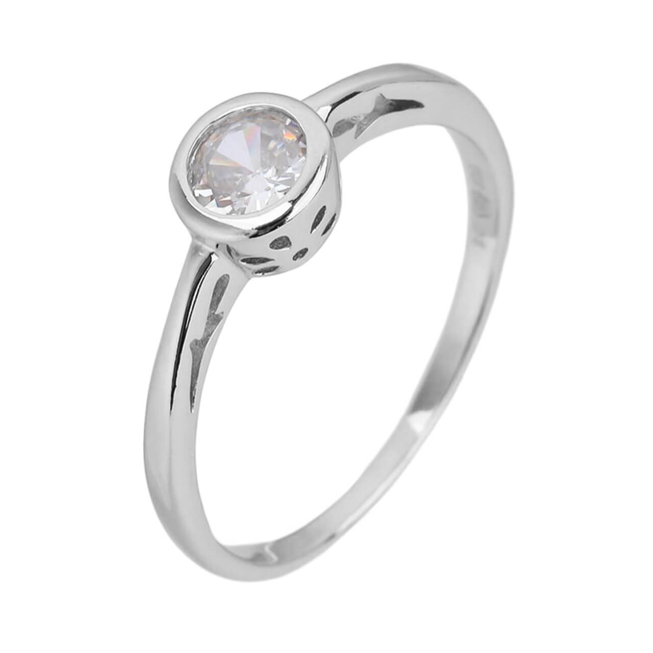 Stříbrný prsten NĚŽNÝ SOLITÉR Velikost prstenu: 58 Ag 925/1000