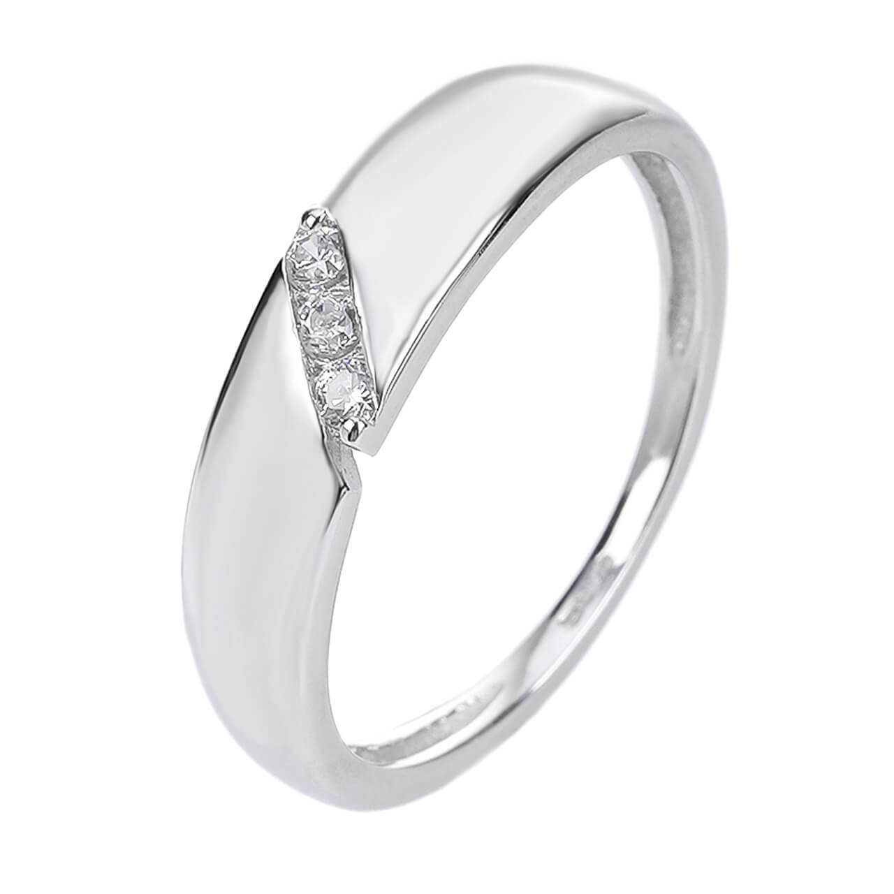 Stříbrný prsten DECENTNÍ zirkon Velikost prstenu: 52 Ag 925/1000