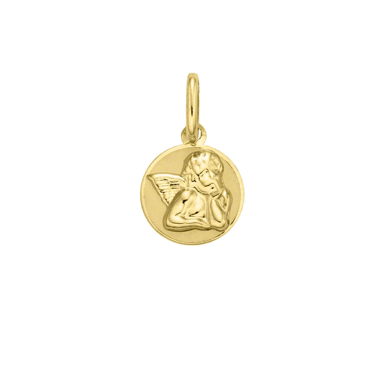 Zlatý přívěsek ANDĚL medailon Ag 925/1000