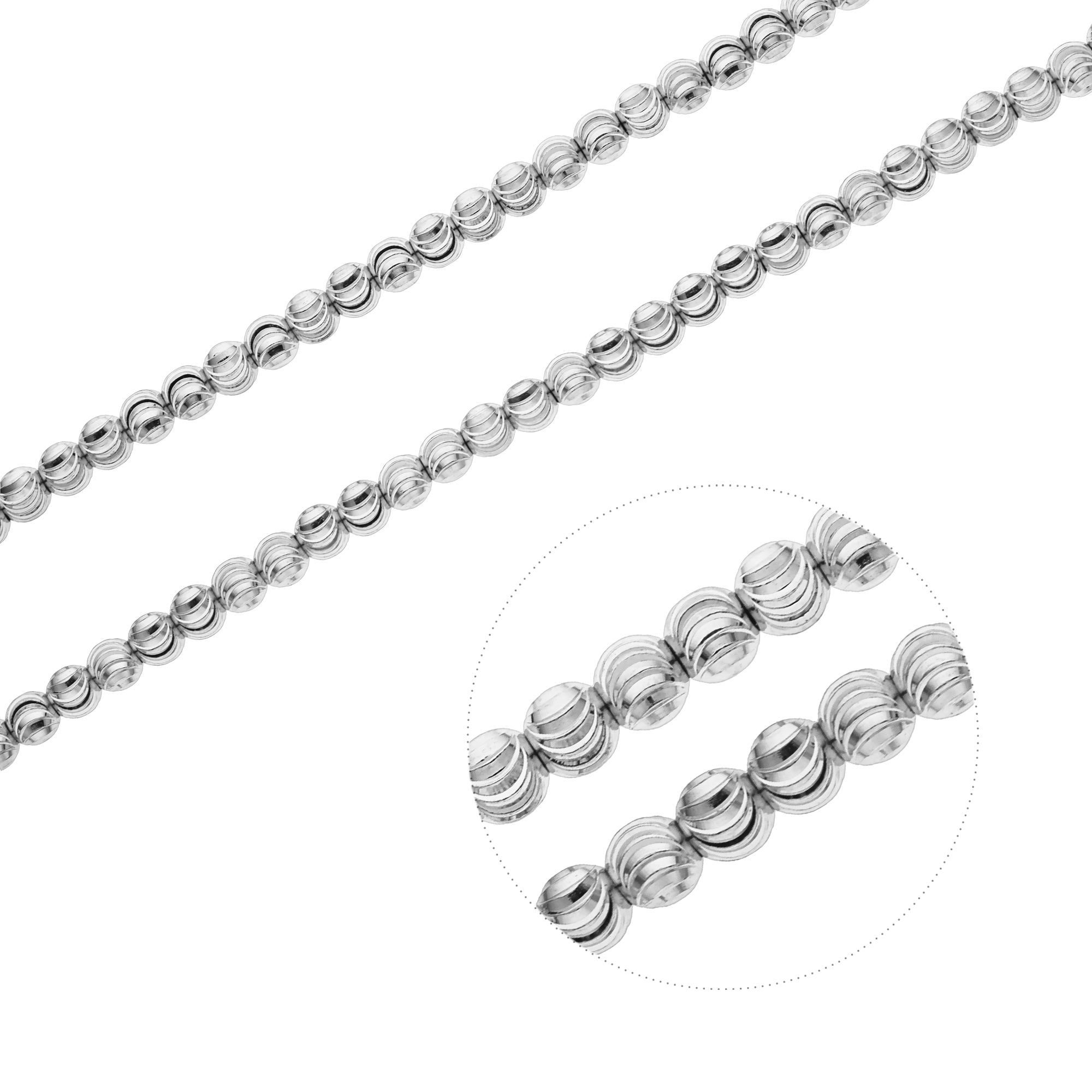 Stříbrný náhrdelník MĚSÍČNÍ 5 mm Ag 925/1000