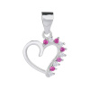 1182 2 1182 2 stribrny privesek srdicko rubinove