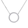 Stříbrný náhrdelník ZÁŘIVÝ KROUŽEK (Délka řetízku 40+5 cm)