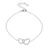Stříbrný náramek SRDÍČKA (Délka náramku 16+3 cm)