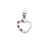 1407 5 02078 stribrny privesek srdicko rubin rubinove cerveny zirkon sperky bealio