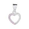 1410 3 1410 3 1410 stribrny privesek jemne srdce ruzove