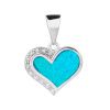 1497 1497 stribrny privesek srdce modry opal