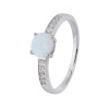 1509 stribrny prsten soliter bily opal velikost prstenu 61
