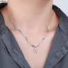 Stříbrný náhrdelník KAPKY 5 mm (Délka řetízku 40+5 cm)