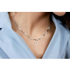 Stříbrný náhrdelník KAPKY 5 mm (Délka řetízku 40+5 cm)