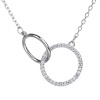 1602 stribrny nahrdelnik propojene krouzky delka retizku 40 5 cm