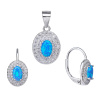 1956 1956 1956 1956 stribrna souprava zariva modry opal