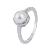 Stříbrný prsten PERLA (Velikost prstenu 62)