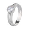 Stříbrný prsten SOLITÉR bílý (Velikost prstenu 62)