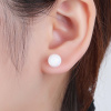 07178b stříbrné náušnice pecky puzeta bílý opál minimalistické šperky BEALIO