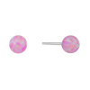 2448 2448 2448 stribrne nausnice kulicky 6 mm ruzovy opal