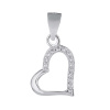 2460 2460 stribrny privesek jemne srdce bile