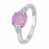 2595 stribrny prsten elegantni ruzovy opal velikost prstenu 61