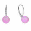 2625 2625 stribrne nausnice kulicky 8 mm ruzovy opal