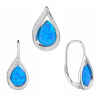 2682 2682 2682 stribrna souprava slza modry opal