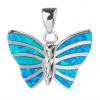 2757 2757 stribrny privesek motyl modry opal