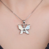 2760 2 2760 2 stribrny privesek motyl bily opal