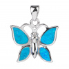 2763 stribrny privesek motyl modry opal