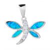 2772 2772 stribrny privesek vazka modry opal