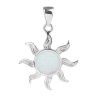 2775 2775 2775 stribrny privesek slunce bily opal
