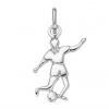 2808 00119 stribrny privesek fotbalista fotbal mic sport bez kamene sperky bealio