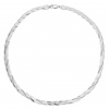 2982 1 stribrny nahrdelnik pleteny 6 mm delka retizku 50 cm