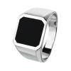 3196 06453 stribrny prsten pecetni kostka kamen cerny onyx synteticky sperky bealio