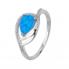 3279 stribrny prsten slza modry opal velikost prstenu 66