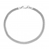 3309 1 stribrny naramek plochy trpytivy delka naramku 18 cm