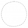 3393 1 stribrny nahrdelnik ovalky mesicni brus double delka retizku 50 cm