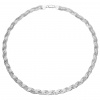 3474 1 stribrny nahrdelnik pleteny 8 mm celobrouseny delka retizku 50 cm