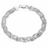 3477 1 stribrny naramek pleteny 8 mm celobrouseny delka naramku 19 cm