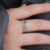 Stříbrný prsten JEMNÉ VLNKY (Velikost prstenu 50)