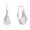 3595 1 3595 1 09837a stribrna souprava nausnice klasicky patent a privesek slza kapka vlnlka bily kamen opal sperky bealio