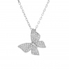 Stříbrný náhrdelník MOTÝL (Délka řetízku 40+5 cm)