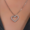 Stříbrný náhrdelník SRDCE (Délka řetízku 40+5 cm)