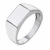 12383 Stříbrný prsten pečetní pro muže bez kamene šperky BEALIO