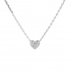 Stříbrný náhrdelník NĚŽNÉ SRDÍČKO (Délka řetízku 45+5 cm)