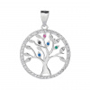 4464 4464 10275 stribrny privesek strom zivota barevne kameny duhove zirkony sperky bealio