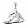 4467 stribrny privesek snowboardista