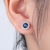 4536 2 4536 2 11271b stribrne nausnice na sroubek bezpecnostni zapinani modry kamen safirovy zirkon sperky bealio