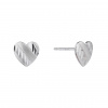 4641 4641 06138 stribrne nausnice pecky puzeta matovane brousene srdce laska sperky bealio